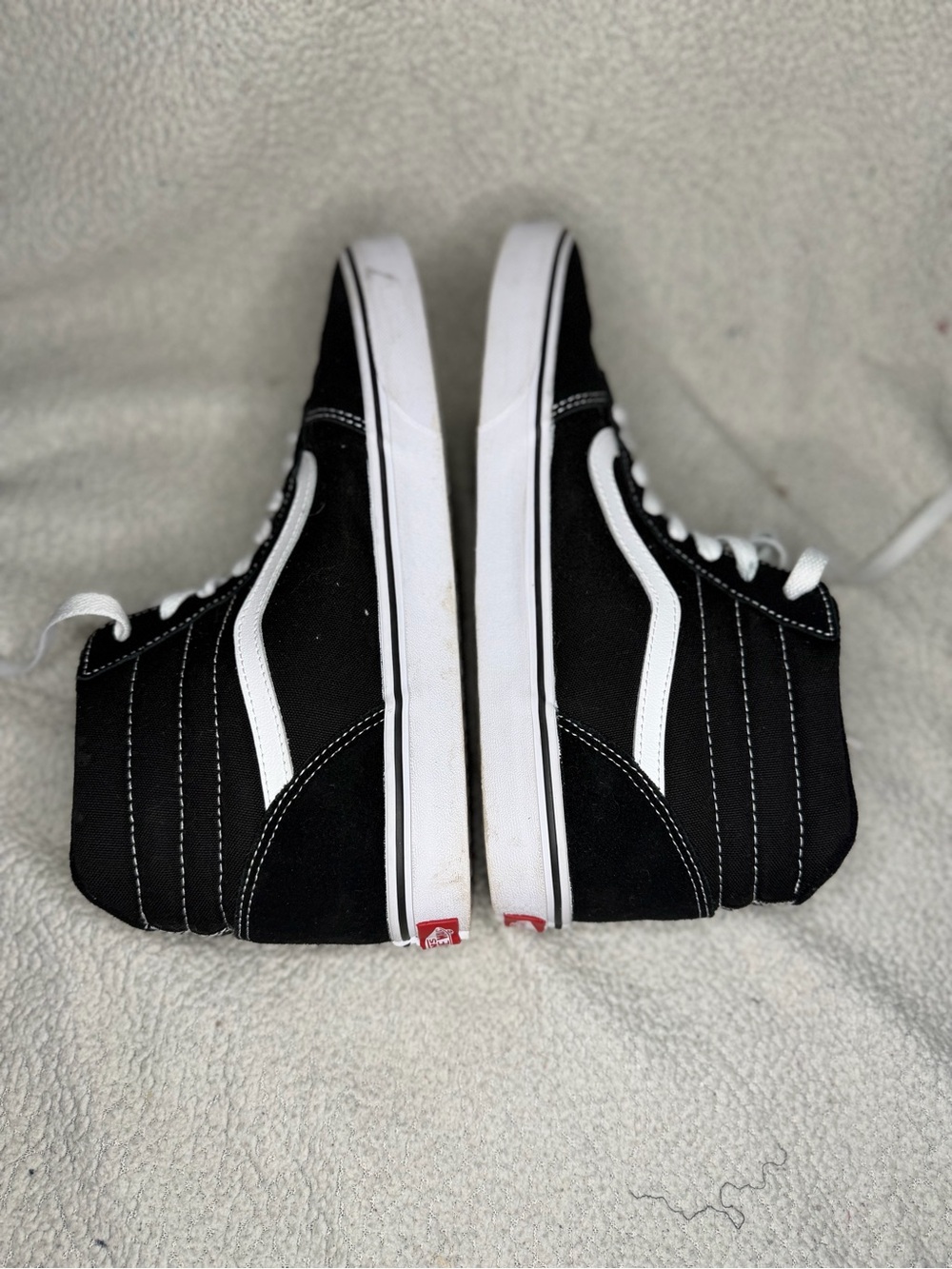 Vans Black and White Sk8-Hi Classic High-Top Sneakers